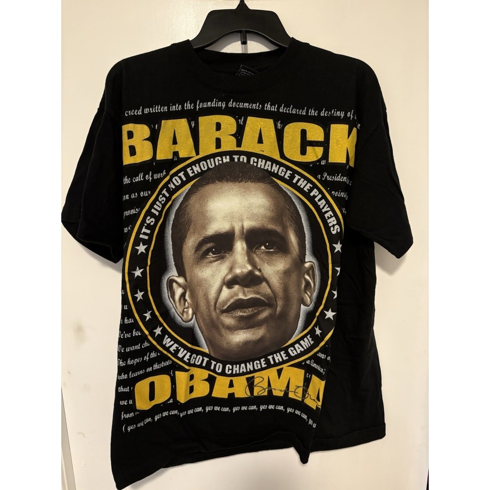 Vintage Y2K  Barack Obama All Over Print Rap Tee Size XL  AOP